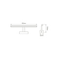 Fantasia Amur black wall light with integrated LED, 8 Watt, 369 lumen, 3000K warm white, IP23