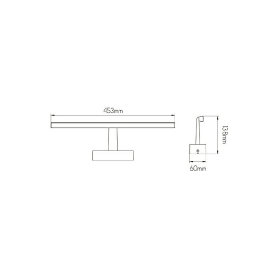 Fantasia Amur black wall light with integrated LED, 8 Watt, 369 lumen, 3000K warm white, IP23