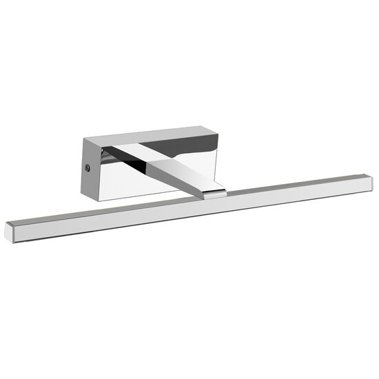 Fantasia Applique murale LED Fantasia Aline en chrome, 8 watts, 369 lumens, lumière blanc chaud 3000K, IP23 pour pièces humides.