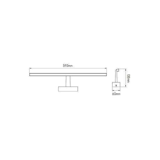 Fantasia Amur witte LED wandlamp met geïntegreerde SMD LED, 12W, 840 lumen, 3000K warm wit licht, IP23