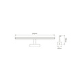Fantasia Fantasia Aline chrome wall light, LED 12W 840 lumen, 3000K warm white, IP23 splash-proof, 593 x 183 x 60 mm