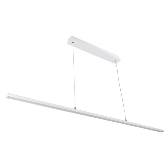 Fantasia Lino, lámpara colgante LED en aluminio blanco, 24W y 1970 lúmenes a 3000K luz blanca cálida, regulable, IP20, altura 1500 mm.