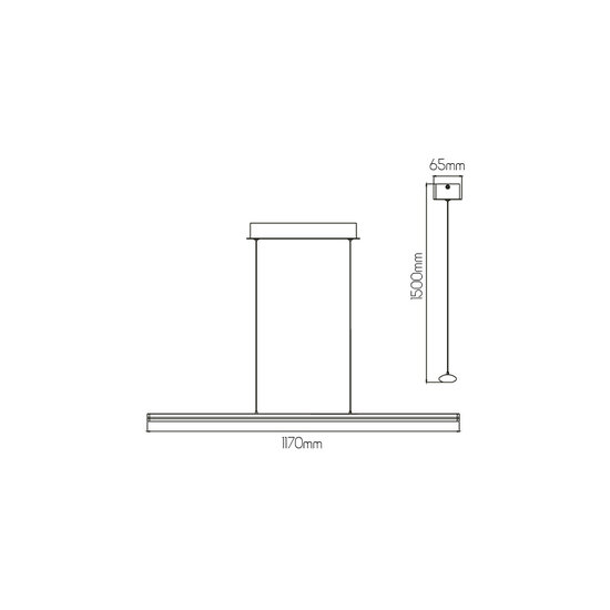 Fantasia Fantasia Lino lámpara colgante LED blanca, aluminio, 24W 1970 lúmenes 3000K blanco cálido, regulable, IP20, 150 cm