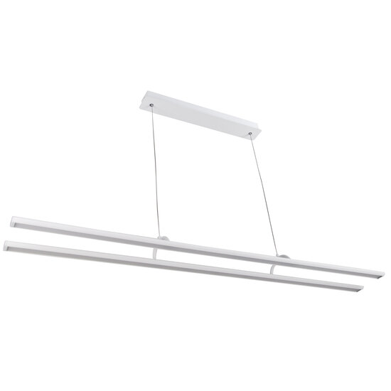 Fantasia Lino LED Pendelleuchte, 2x24W / 3290lm, 3000K warmweiß, dimmbar, weißes Aluminium, IP20