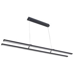 Lino LED pendant light black 2x24W 3290lm 3000K dimmable