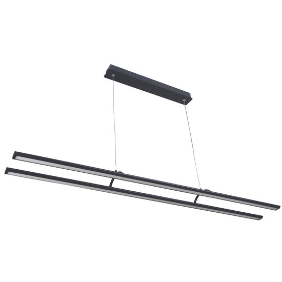 Fantasia Fantasia Lino double LED pendant lamp, black aluminium, 2x24W, 3290 lumen, 3000K warm white, dimmable, IP20