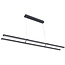 Fantasia Fantasia Lino dubbele LED hanglamp zwart, 2x24W, 3290 lumen, 3000K warm wit, dimbaar, aluminium, IP20