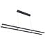 Fantasia Lino double LED pendant light black, 2x24W, 3290 lumen, 3000K warm white, dimmable, aluminium, IP20