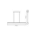Fantasia Rory lampara colgante individual negra de aluminio, 24W LED, 2535 lumenes, 3000K