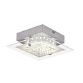 Fantasia Karel quadratische Deckenleuchte LED 7W 3000K, 180x180x70mm, Stahl und Glas, IP20