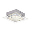 Fantasia Karel quadratische Deckenleuchte LED 7W 3000K, 180x180x70mm, Stahl und Glas, IP20