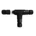 Fantasia Fantasia T-Verbinder IP68, schraubenloser wasserdichter Kabelverbinder für LED-Streifen, PA66, schwarz