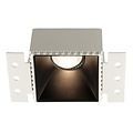 Fantasia Fantasia Casso vierkante randloze inbouwspot GU10, zwart aluminium, 84x55mm, IP20