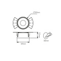 Kasso round rimless recessed spotlight GU10 excl. white