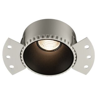 Kasso round black rimless recessed spotlight GU10