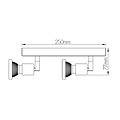 Robin double ceiling spotlights GU10 LED 5W dim incl.