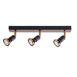 Robin 3L ceiling spotlights black/bronze GU10 LED 5W dim incl.