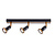 Robin 3L ceiling spotlights black/bronze GU10 LED 5W dim incl.