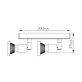 Robin plafondspots 4L zwart/brons GU10 LED 5W dim incl.