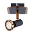 Xiana single ceiling spotlight black/bronze 1L GU10 LED 5W dim incl.