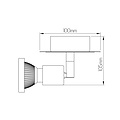 Fantasia Fantasia Xiana ceiling spotlight black/bronze, GU10 LED 5W dimmable incl., 2700K, 105x100mm, IP20