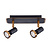 Xiana double directional ceiling spotlights black/bronze 2L GU10 LED 5W dim incl.