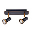 Xiana double directional ceiling spotlights black/bronze 2L GU10 LED 5W dim incl.