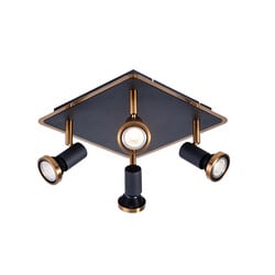 Xzibit quadratischer Deckenspot 4L GU10 LED dimmbar schwarz/bronze