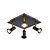 Spots de plafond carrés Xiana 4L GU10 LED 5W dim avec noir / bronze