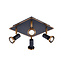 Spots de plafond carrés Xiana 4L GU10 LED 5W dim avec noir / bronze