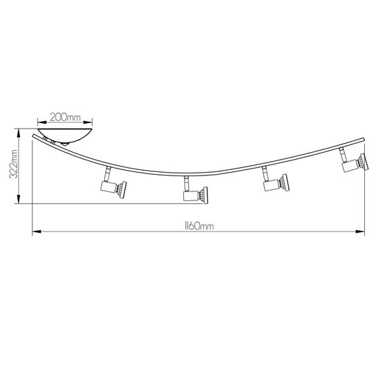 Fantasia Fantasia Xiana adjustable ceiling spotlight 4-light black/bronze, steel, GU10 LED 5W dimmable