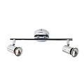Lorenzo 2xGU10 5W dimbare LED Chroom IP44 plafondlamp
