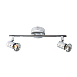 Plafonnier Lorenzo 2xGU10 5W dimmable LED Chrome IP44