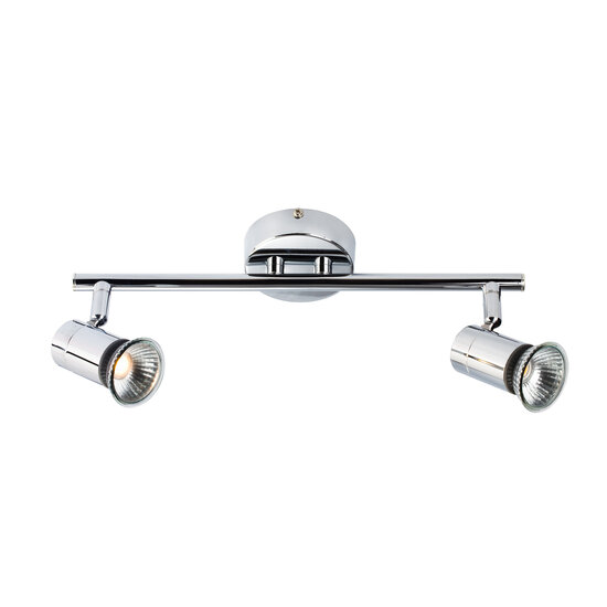 Lorenzo Plafón LED 2xGU10 5W regulable Cromo IP44