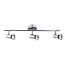 Fantasia Fantasia Rivera beam ceiling light with 3x GU10 5W dimmable LED, chrome, aluminium, IP44, 475x120mm