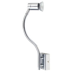Rivera ceiling spotlight GU10 5W dimmable LED chrome IP44
