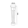 Fantasia Fantasia Molly poste de jardín 7W LED 3000K negro, aluminio, IP65 impermeable para exterior