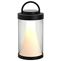 Fantasia Fantasia TULGA lámpara de mesa LED recargable, 2W, 3000K blanco cálido, IP54, aluminio negro, 140x250mm