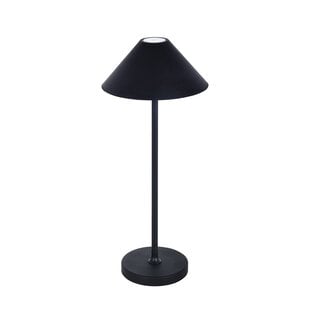 Amuse lámpara de mesa LED recargable, negra, 320 lúmenes