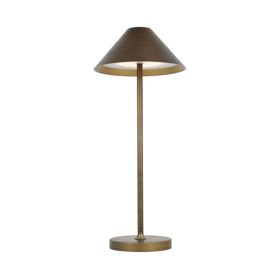 Amuse bronzen LED tafellamp 3W 320Lm IP54, herlaadbaar, batterij incl