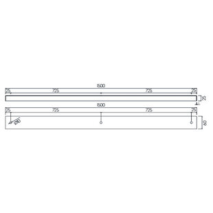 Base en saillie séparée de 150 cm pour suspensions 3x, noir