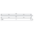Fantasia Fantasia socle en saillie pour 3 suspensions, acier blanc, 150 x 6 cm, IP20