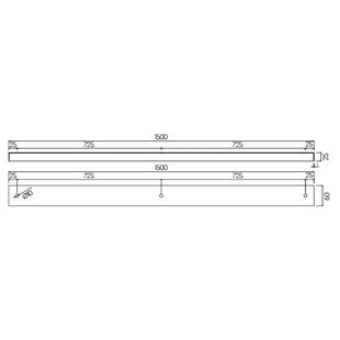 Loose 150 cm surface-mounted base for pendants 3x, white