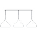 Fantasia Fantasia opbouwbasis voor 3 pendellampen, wit gelakt staal, 150 x 6 cm, IP20