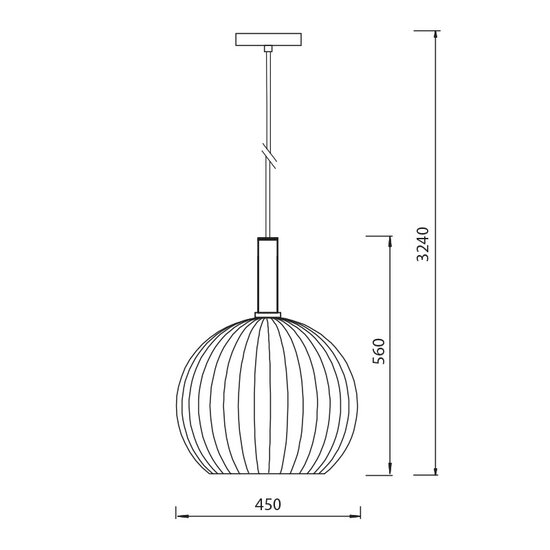 Fantasia Fantasia Noah pendant light in steel, black with gold, E27 socket, diameter 450 mm, height 550 mm, 3 m fabric cable