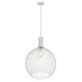Fantasia Oonah Hängelampe, runde Form in Weiß und Gold, Metall, E27-Fassung, Ø350 x H440 mm, IP20, 3 m Kabel