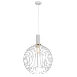 Fantasia Noah pendant lamp white with gold, steel, E27 fitting