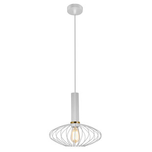 Lampe suspendue boule Noah métal 1xE27 D290xH300 Blanc / or