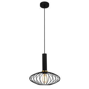 Noah black with gold sphere pendant lamp 1xE27 D290xH300