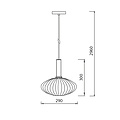 Fantasia Fantasia OONAH kugelförmige Pendelleuchte Ø290mm x H300mm, schwarz/gold, Fassung E27, 3m schwarzes Stoffkabel